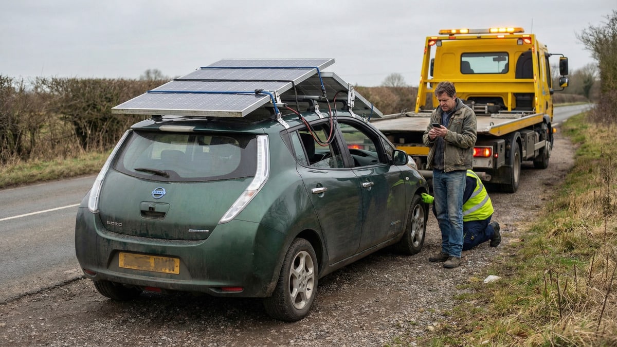 they thought they had the idea of the century by installing solar panels on their electric car: the reality of the additional range is quite different